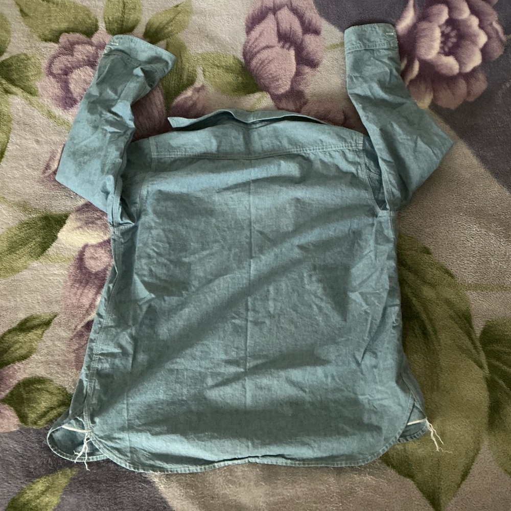 Beams Plus Work Chambray Overshirt Light Blue - Picture 10 of 16